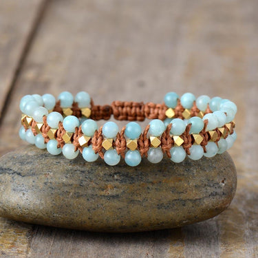 The Soothing Amazonite Bohemian Woven Bracelet-Your Soul Place